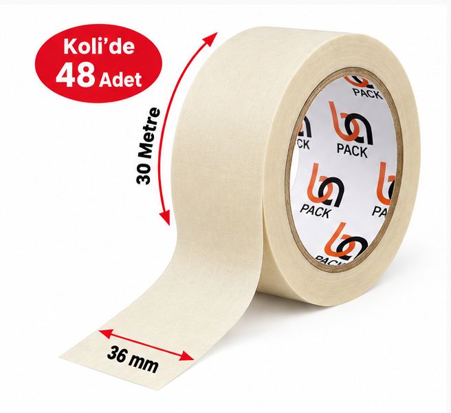 36 mm x 30 metre maskeleme bandı - BAPACK Ambalaj