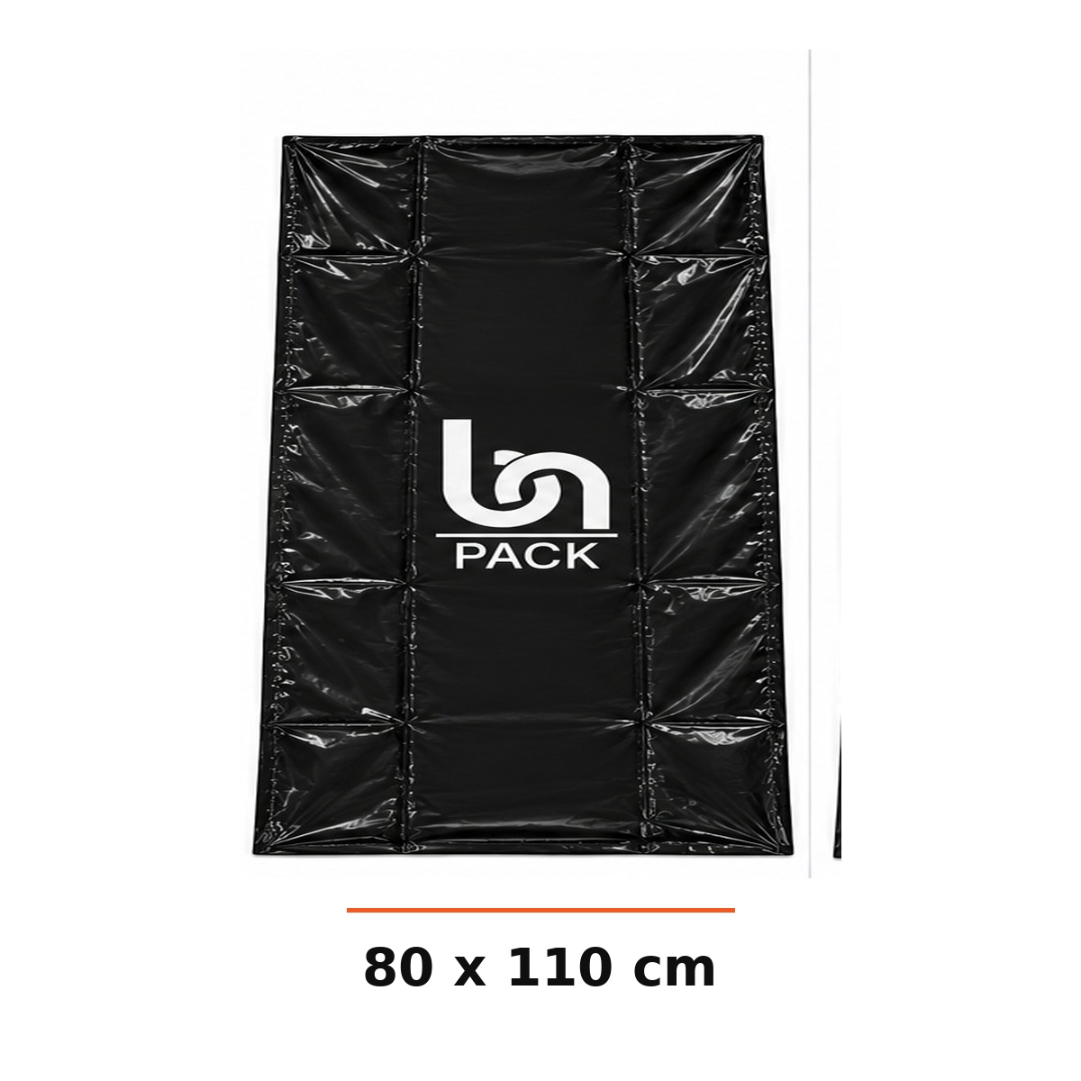 80x110cm Black Carrier Bag - BAPACK Ambalaj