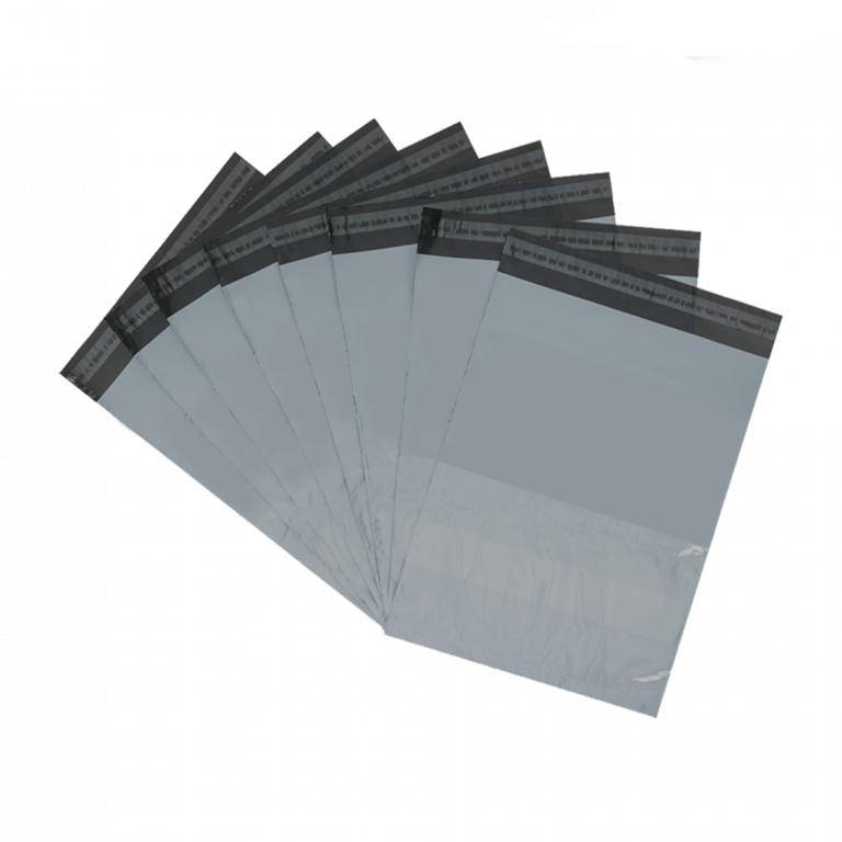 45x55+5 cepli gri kargo poşeti 80 mikron